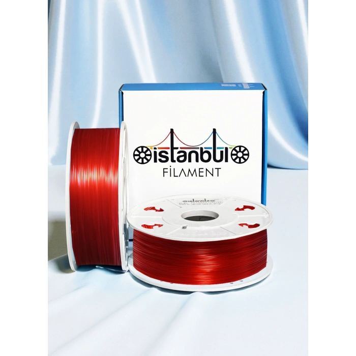 PLA + 500mms Transparan Kırmızı Renk 1KG - Görsel 1