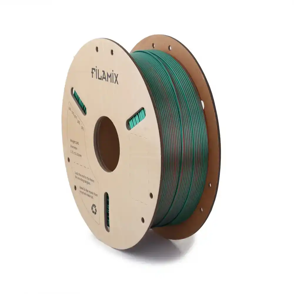 Filamix Silk PLA Filament - Green Red - Görsel 1